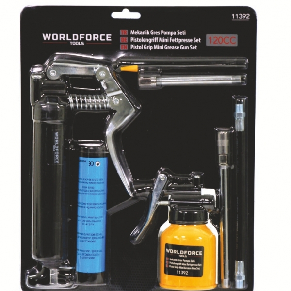 11392 WORLDFORCE MEKANİK GRES POMPASI SETİ 120 CC