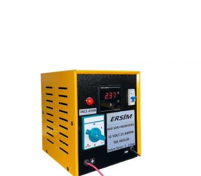 ERSIM 12 VOLT 25 AMPER TEK AKÜLÜK AKÜ ŞARJ REDRESÖRÜ